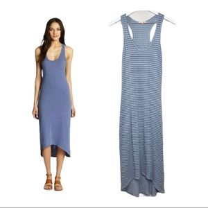 Sundry Size M Blue Summer Striped Racerback Maxi Dress